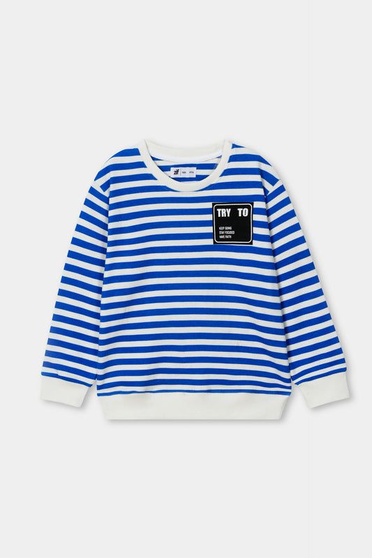 Blue Stripe Sweatshirt