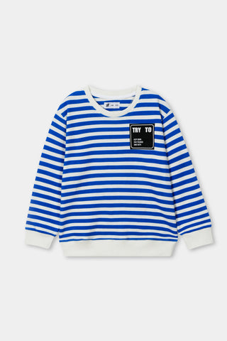 Blue Stripe Sweatshirt