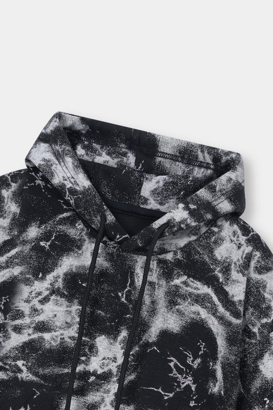 Marble Effect Hoodie