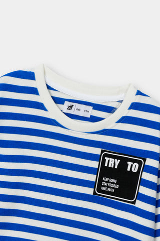 Blue Stripe Sweatshirt